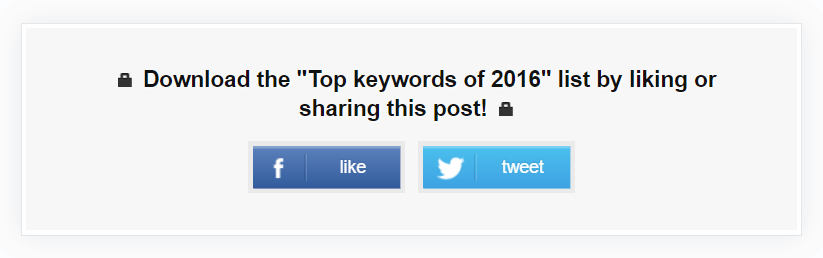 Example of download buttons in Social Locker