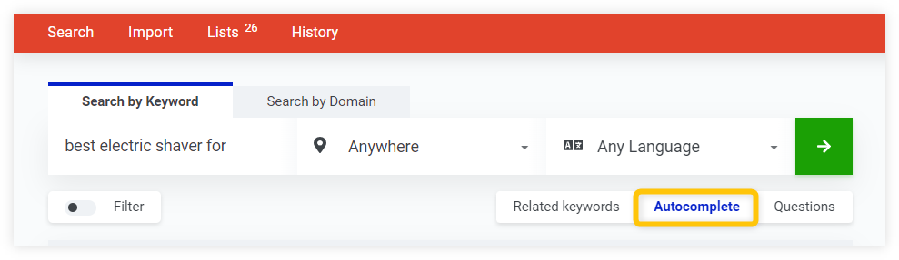 KWFinder-autocomplete-example