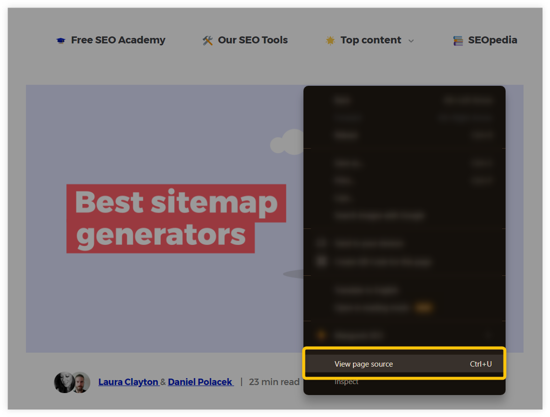 Find link manually - step 1