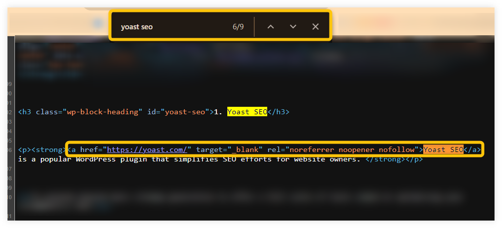 Find link manually - step 2