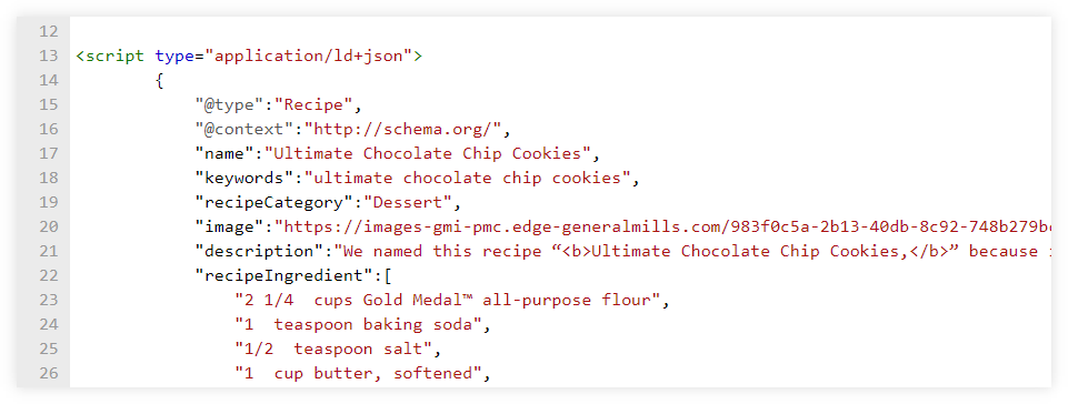 structured data markup example
