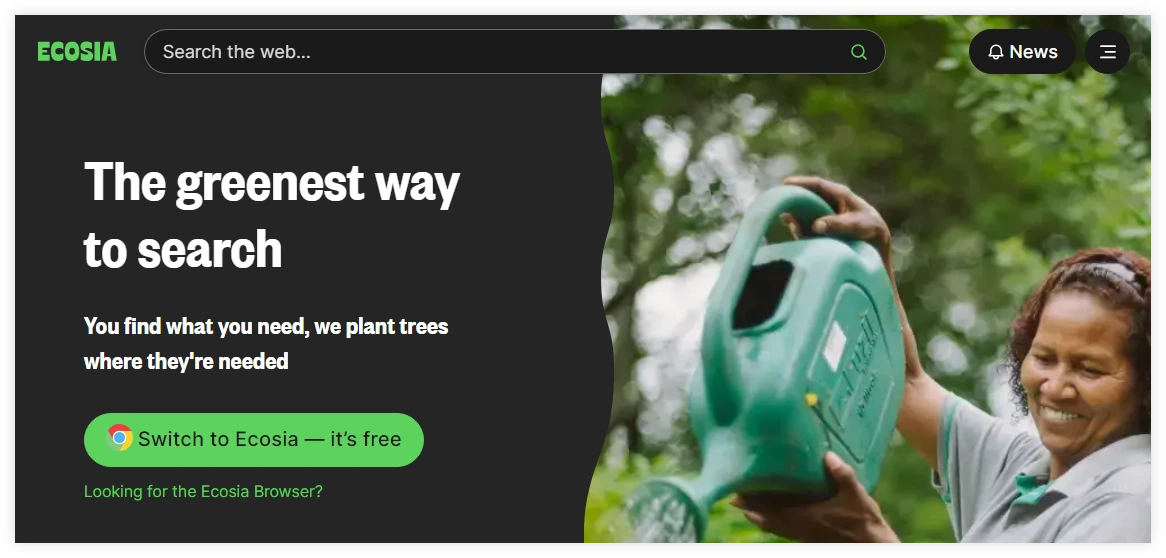 Ecosia search engine